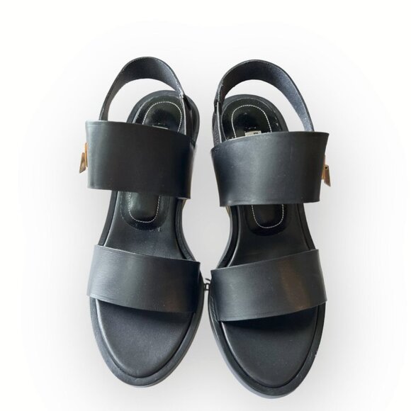 Balenciaga Black with Cork heels Sandals - Brand New!! Shoes - Picture 2 of 5